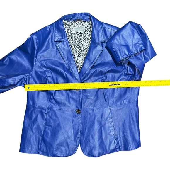 Guillaume Genuine Lined Purple Leather Jacket Sz 2xl - Picture 8 of 11